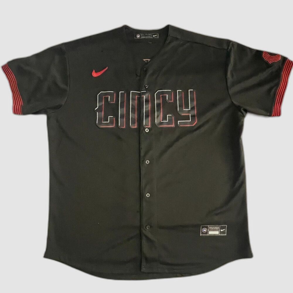 Nike Cincinnati Reds Joey Votto #19 Black MLB Baseball Jersey Men’s 3XL - Picture 2 of 9